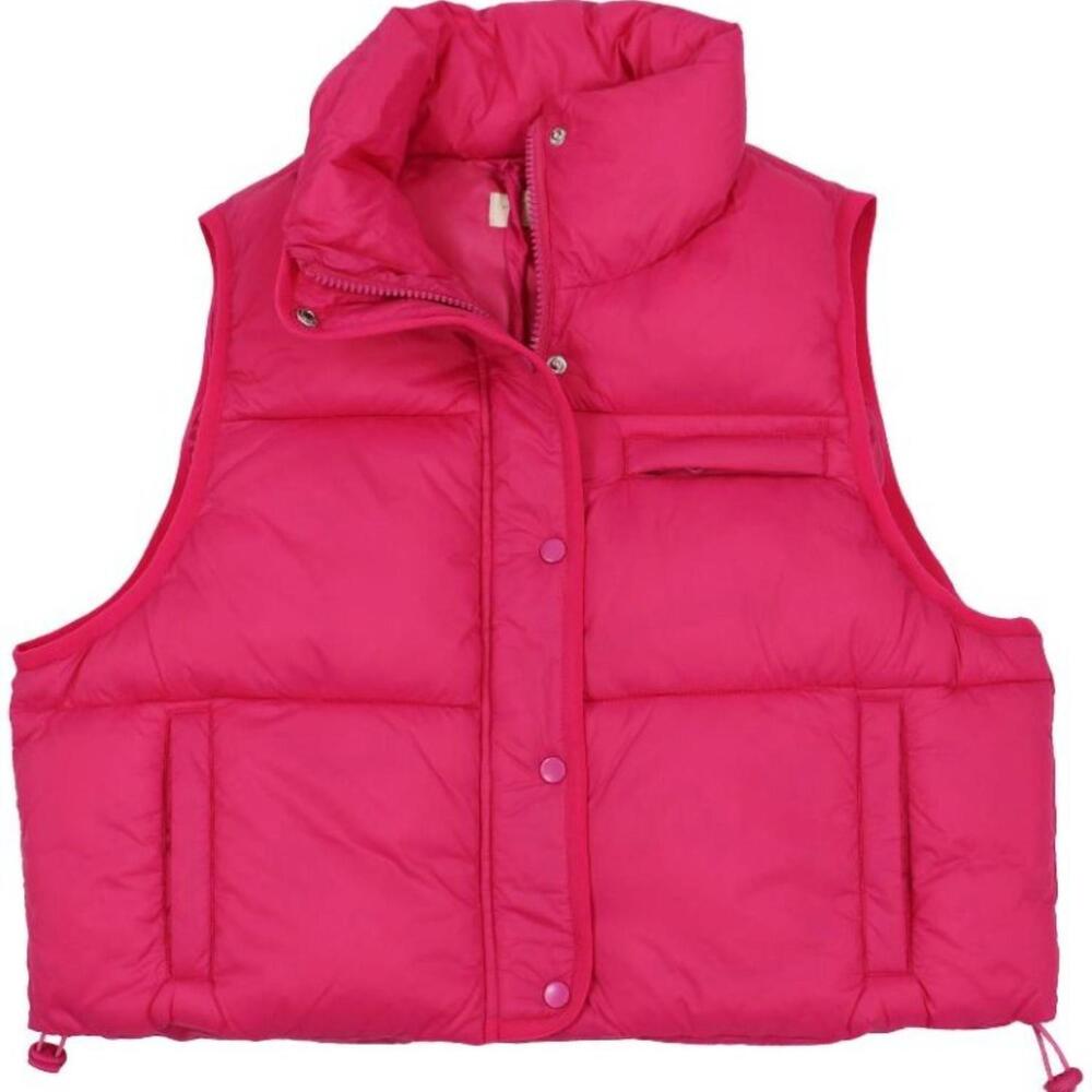 NEW SIMPLY SOUTHERN women's cropped vest in hot pink